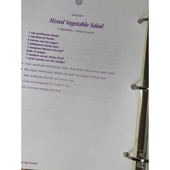 Vintage "Cooking Light Naturally" Recipe Book - LA Weight Loss Centers Healthy - Picture 6 of 8